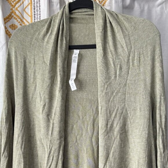 Lululemon Cashlu Knit Wrap Sweater (Size XS/S) Rosemary Lightweight Cardigan - Picture 3 of 12